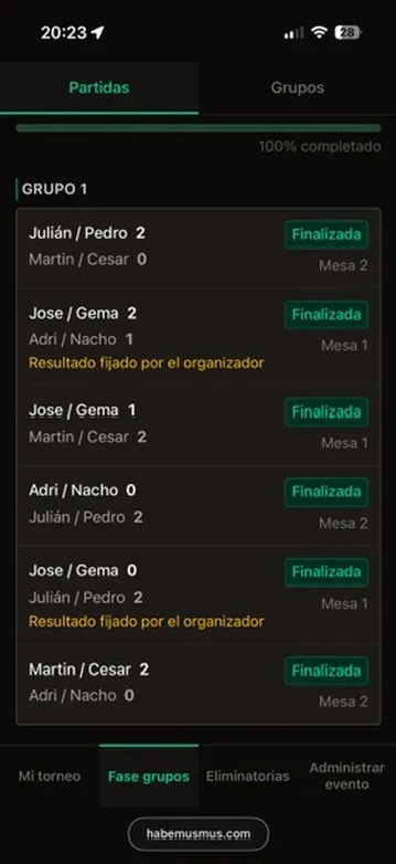 habemusmus.com en el móvil, con un torneo en marcha